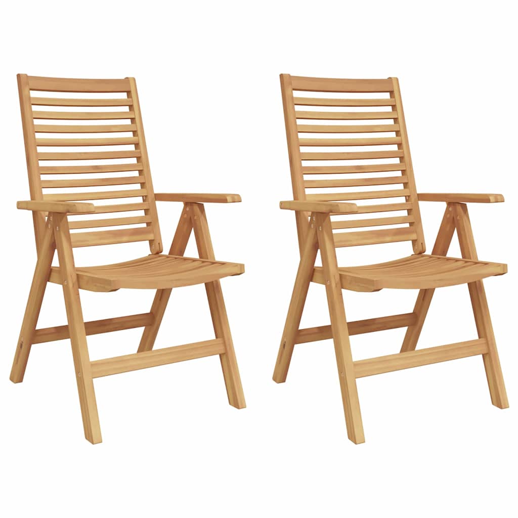 Stolica 2 pcs Smeđa 64.5 x 52 x 108 cm Čvrsto teak drvo
