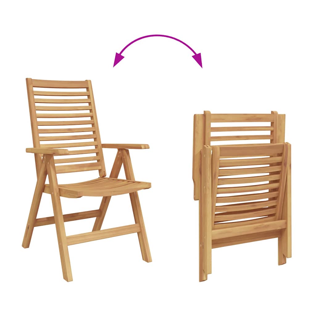 Stolica 2 pcs Smeđa 64.5 x 52 x 108 cm Čvrsto teak drvo