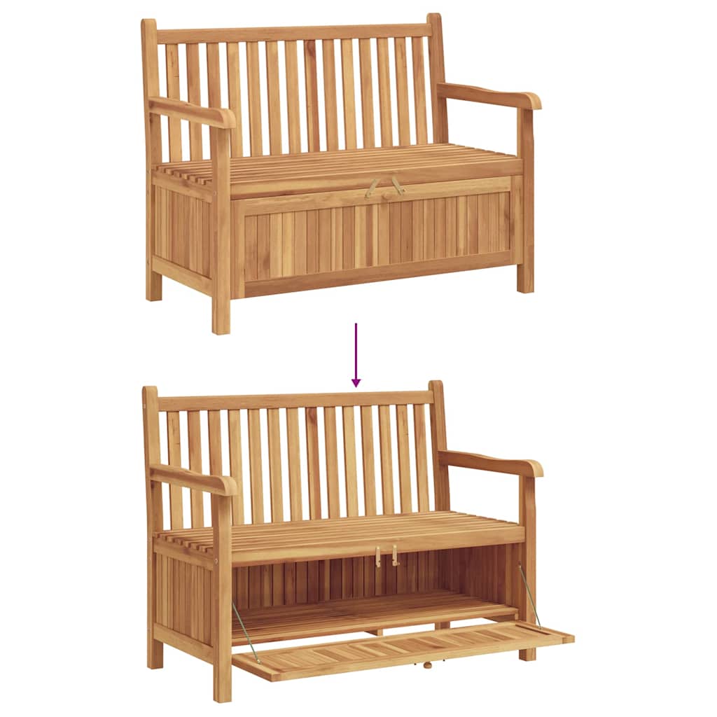 Vrtna klupa s pohranom 114 x 60 x 90 cm Čvrsto teak drvo
