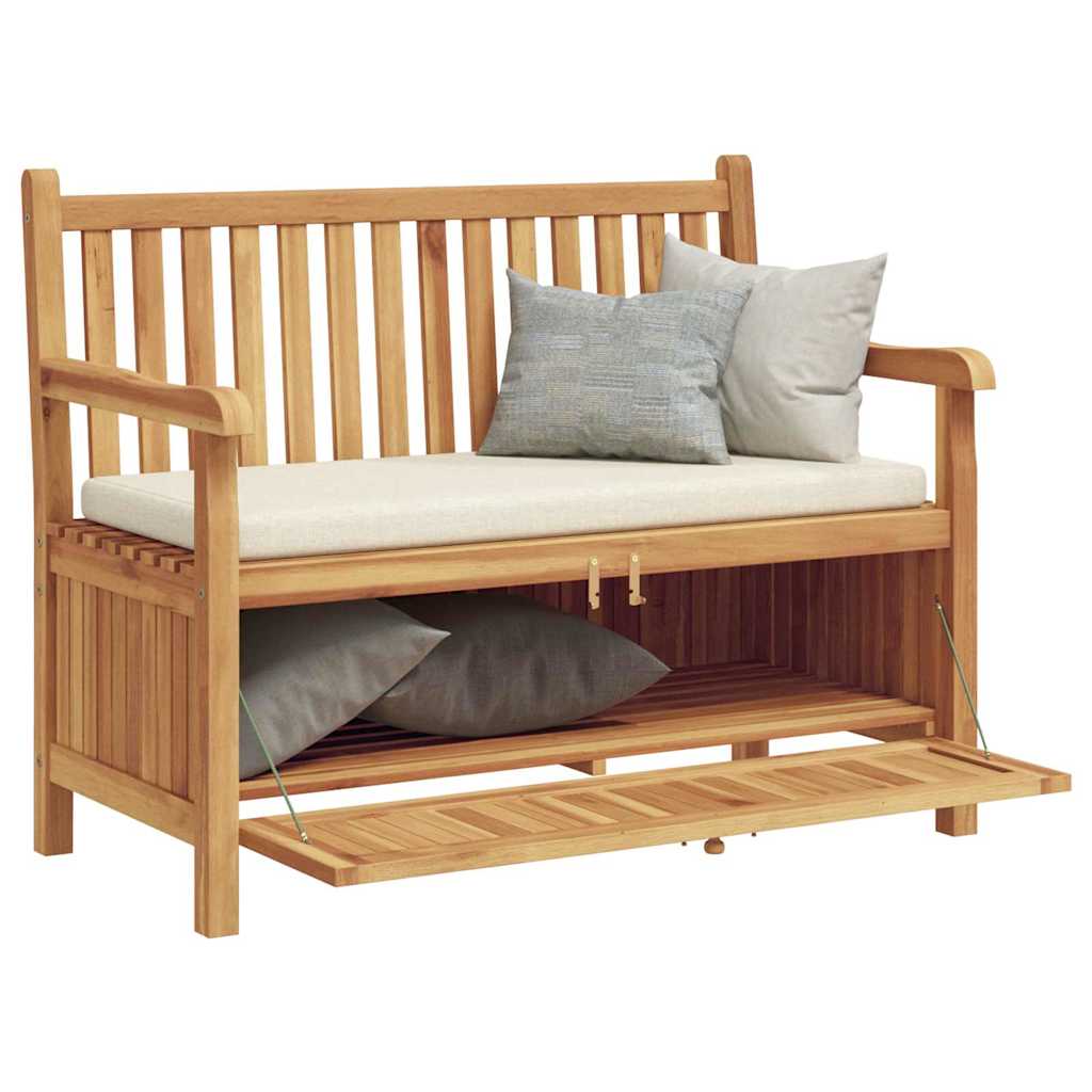 Vrtna klupa s pohranom 114 x 60 x 90 cm Čvrsto teak drvo