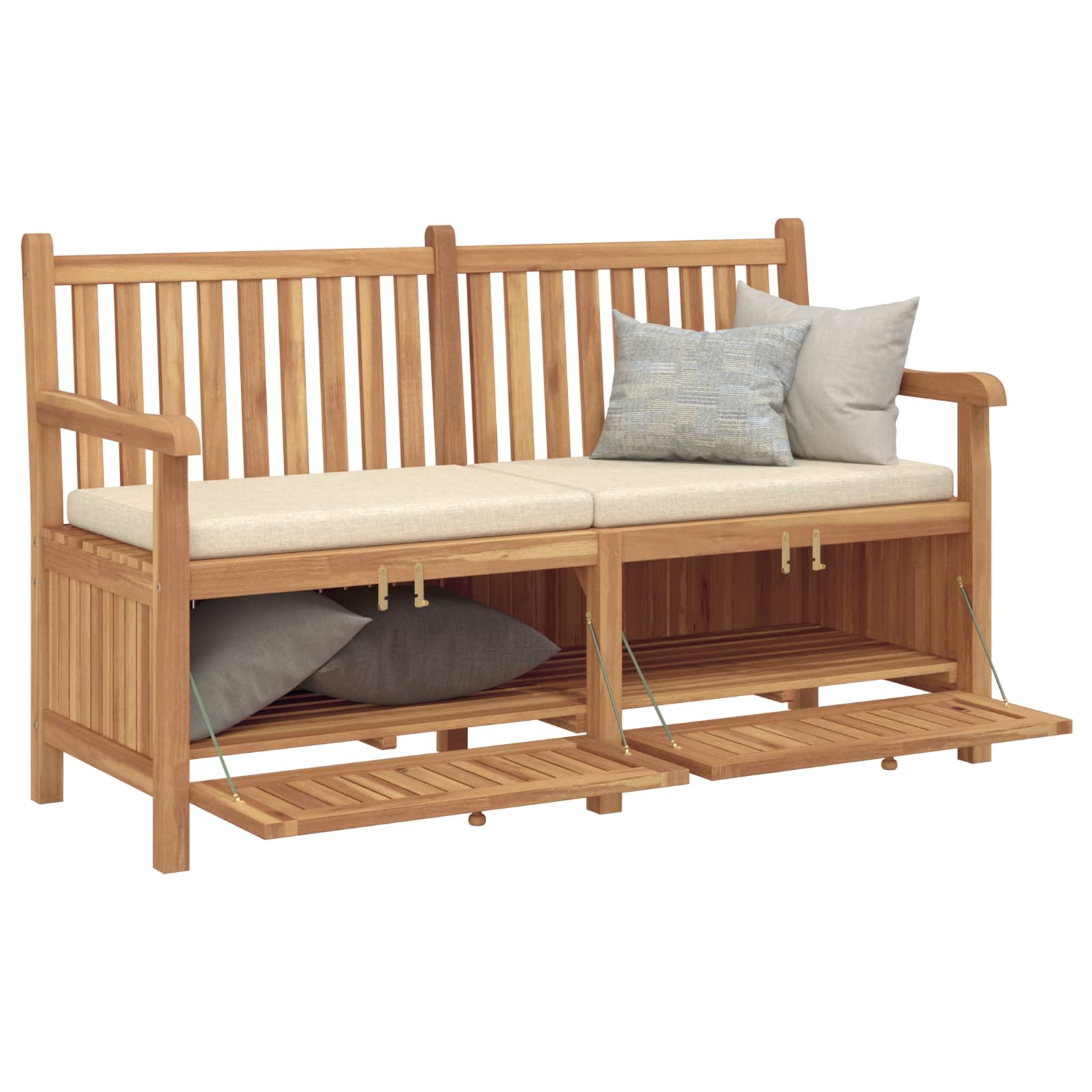 Vrtna klupa s pohranom 150 x 60 x 90 cm Čvrsto teak drvo