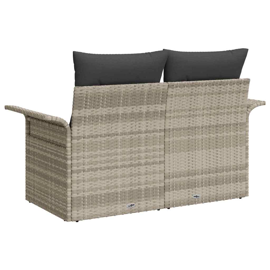 Vrtni kauč s jastukom Svijetlo siva 141 x 62 x 69cm poliratan