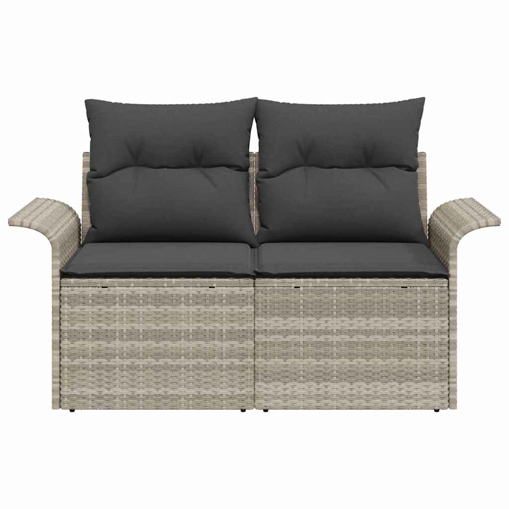 Vrtni kauč s jastukom Svijetlo siva 141 x 62 x 69cm poliratan