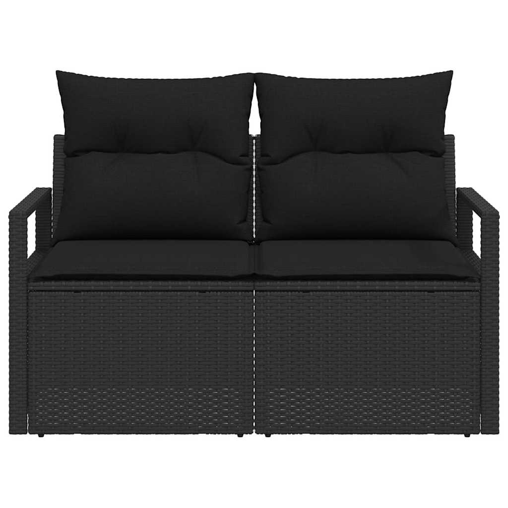 Vrtni kauč s jastukom s pohranom 120 x 62 x 69 cm poliratan
