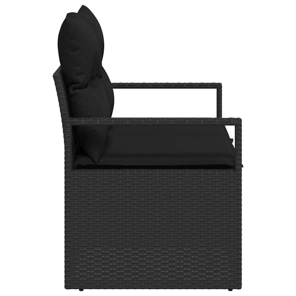 Vrtni kauč s jastukom s pohranom 120 x 62 x 69 cm poliratan
