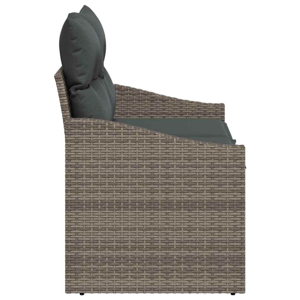 Vrtni kauč s jastukom 123 x 62 x 69 cm poliratan