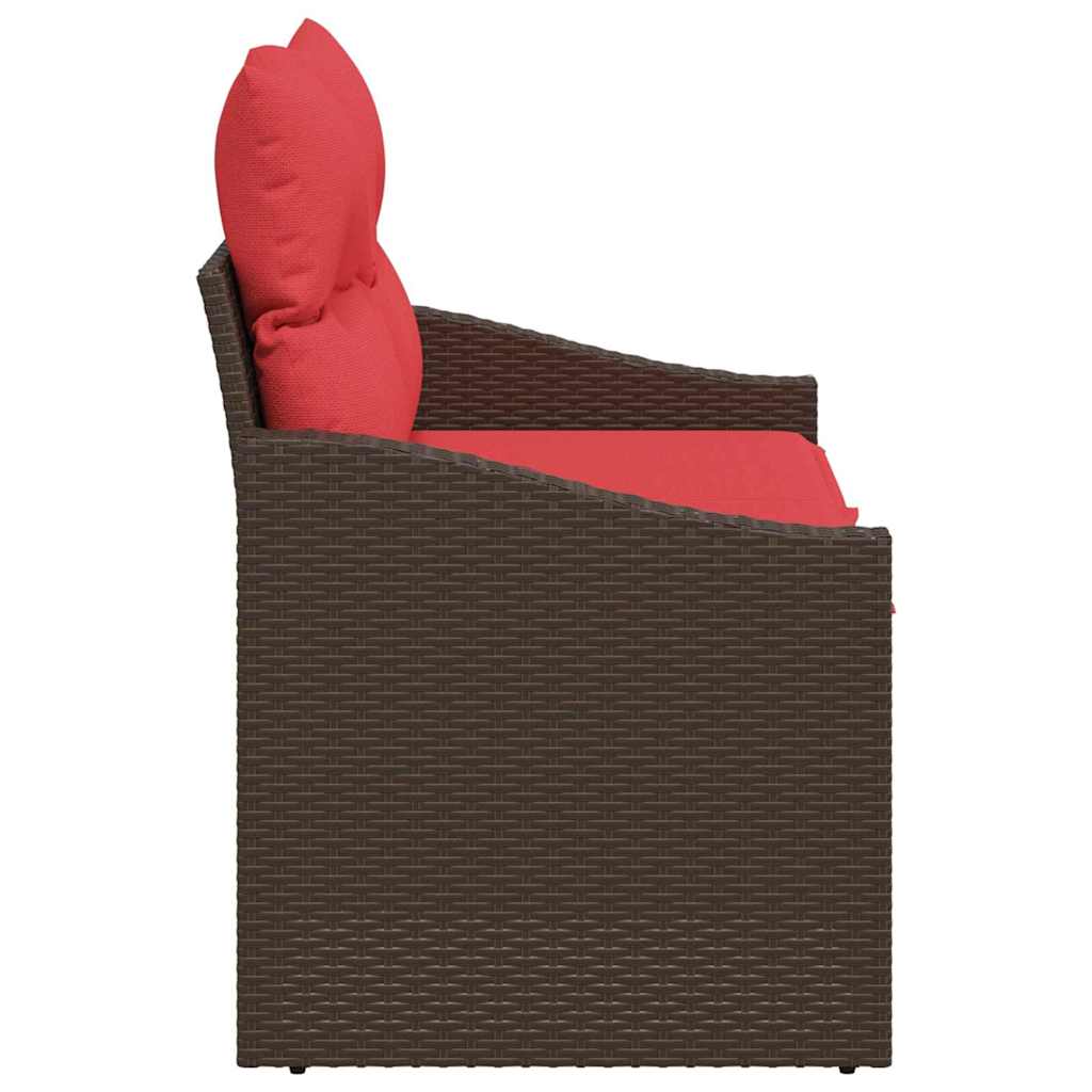 Vrtni kauč Smeđa 123 x 62 x 69cm poliratan