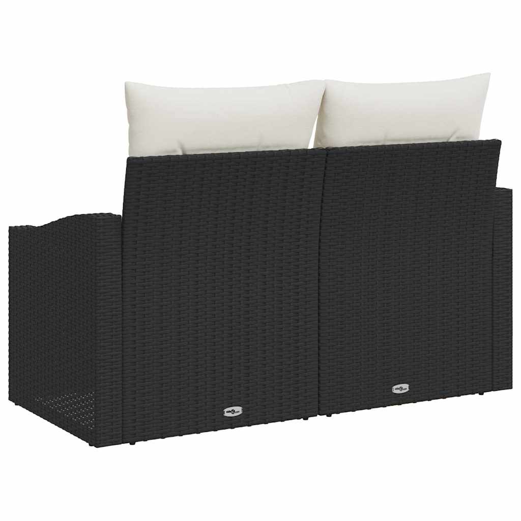 Vrtni kauč s jastukom s pohranom 123 x 62 x 69 cm poliratan