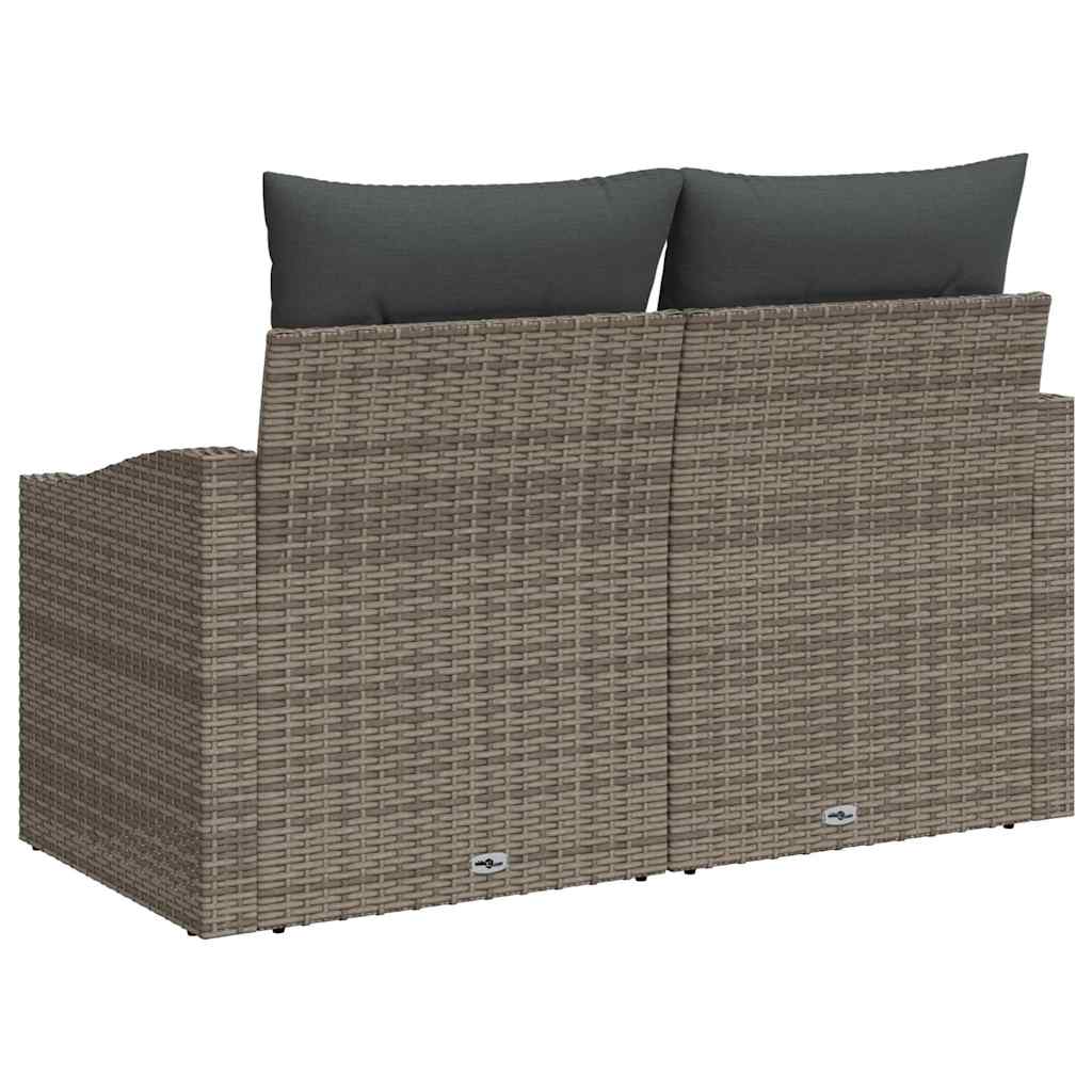 Vrtni kauč s jastukom s pohranom 123 x 62 x 69 cm poliratan