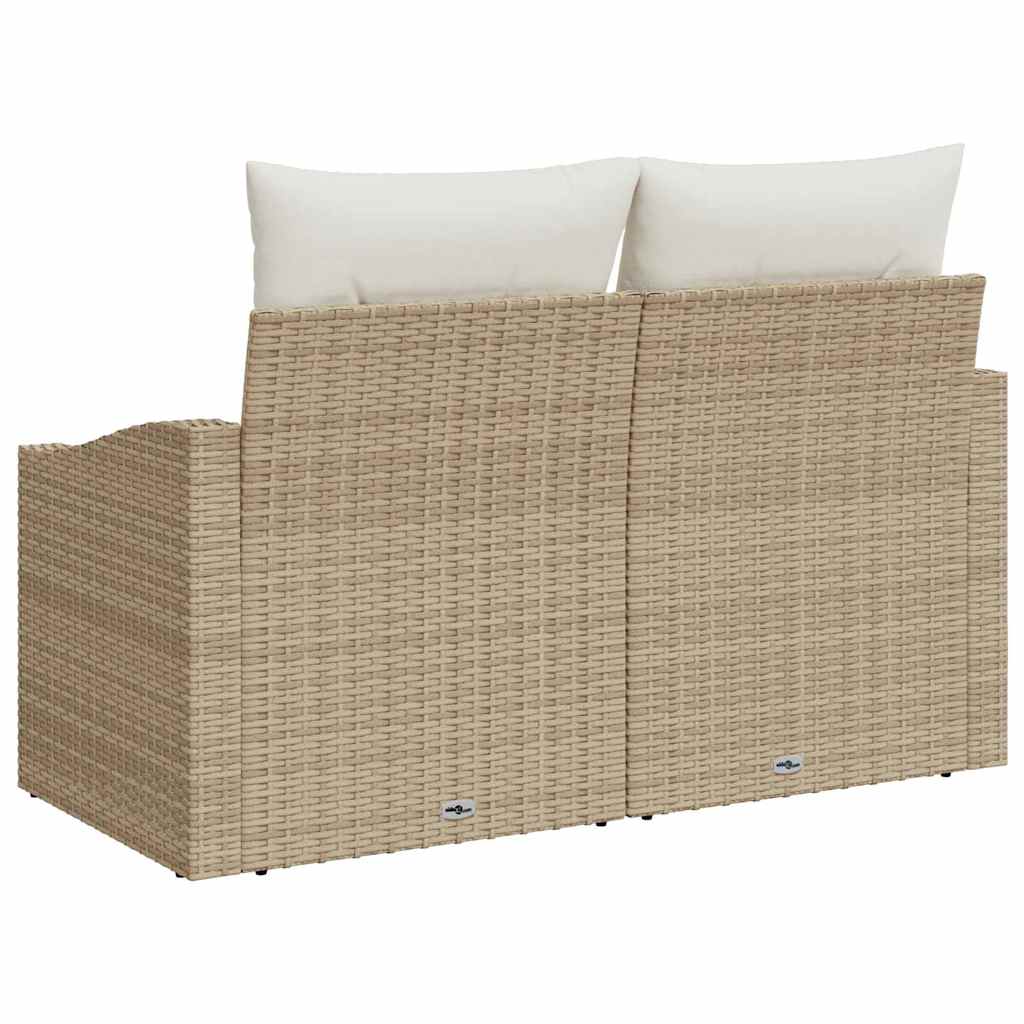 Vrtni kauč s jastukom s pohranom 123 x 62 x 69 cm poliratan