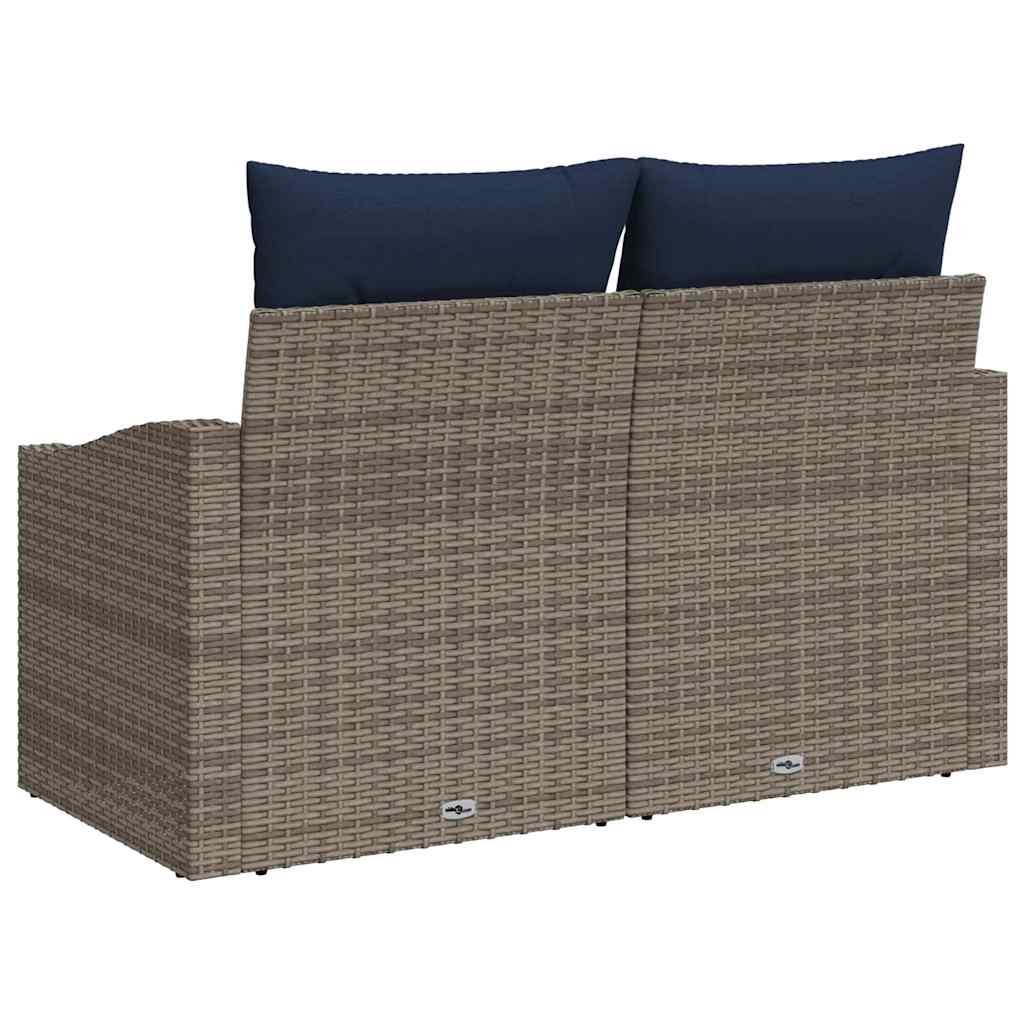 Vrtni kauč Siva 123 x 62 x 69cm poliratan