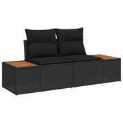 Vrtni kauč Crna 184 x 62 x 85cm poliratan