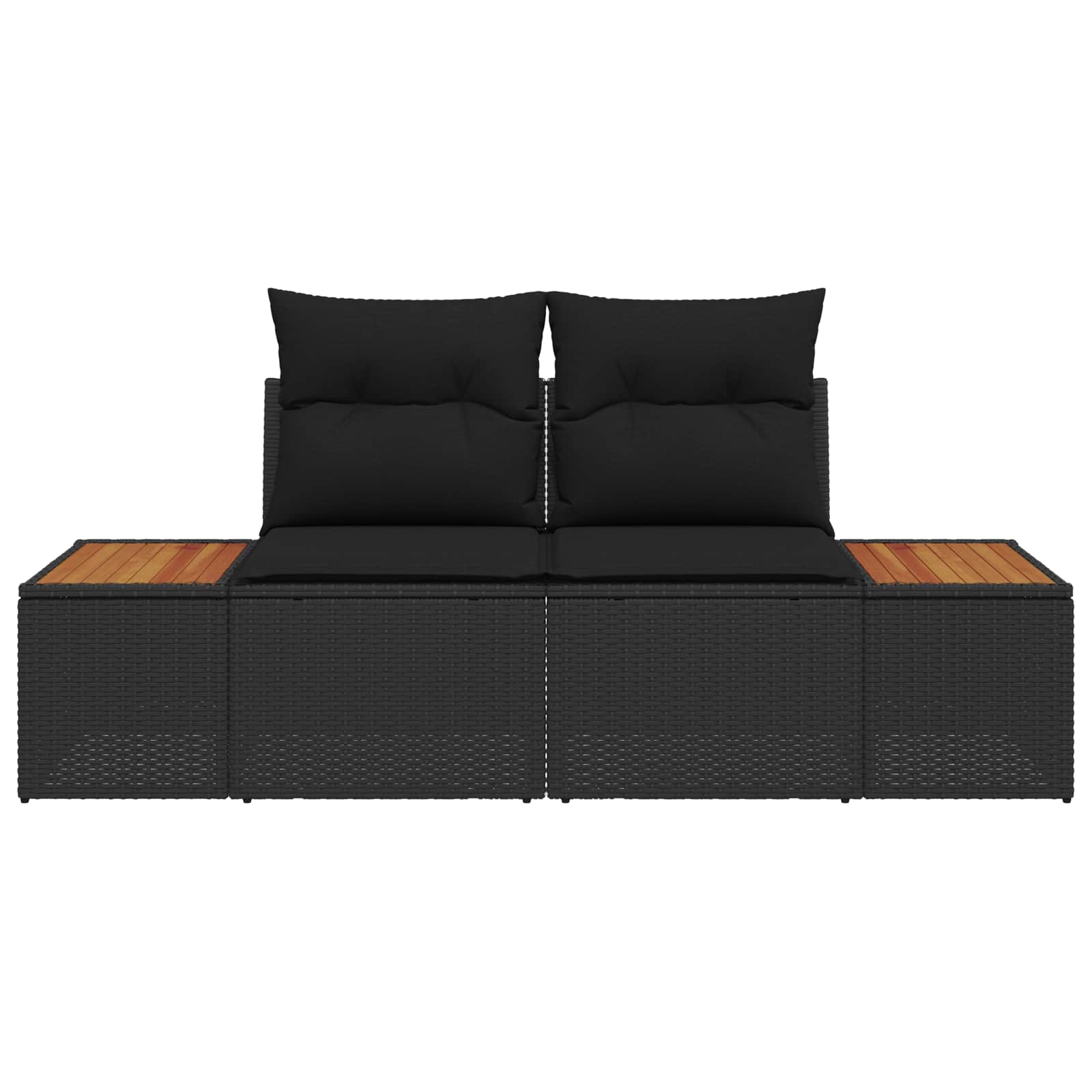Vrtni kauč Crna 184 x 62 x 85cm poliratan