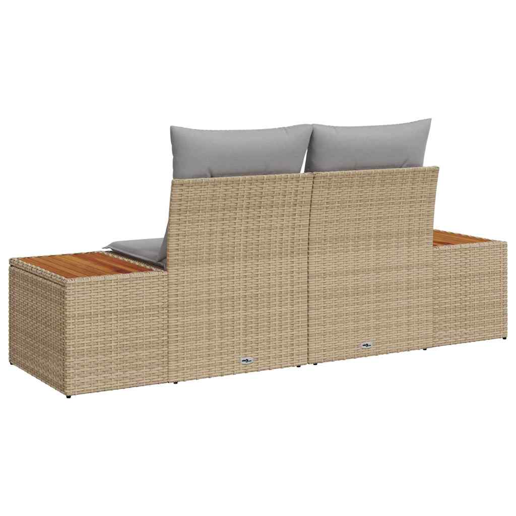 Vrtni kauč Bež 184 x 62 x 85cm poliratan