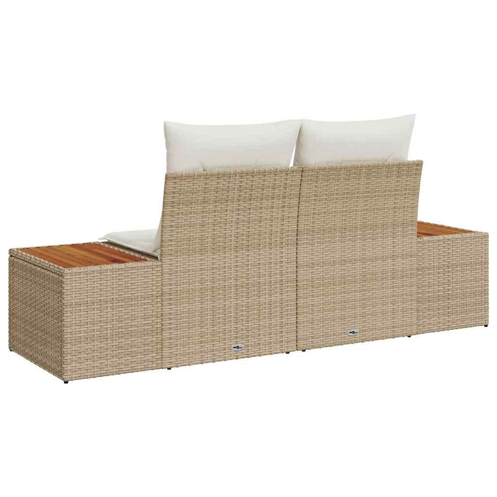 Vrtni kauč Bež 184 x 62 x 85cm poliratan