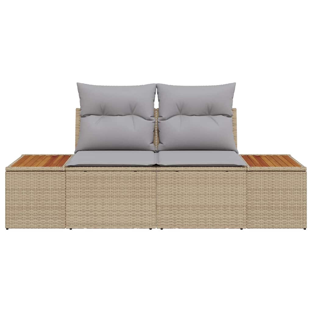 Vrtni kauč Bež 184 x 62 x 85cm poliratan