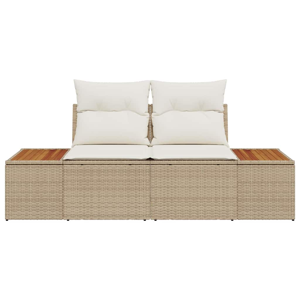 Vrtni kauč Bež 184 x 62 x 85cm poliratan