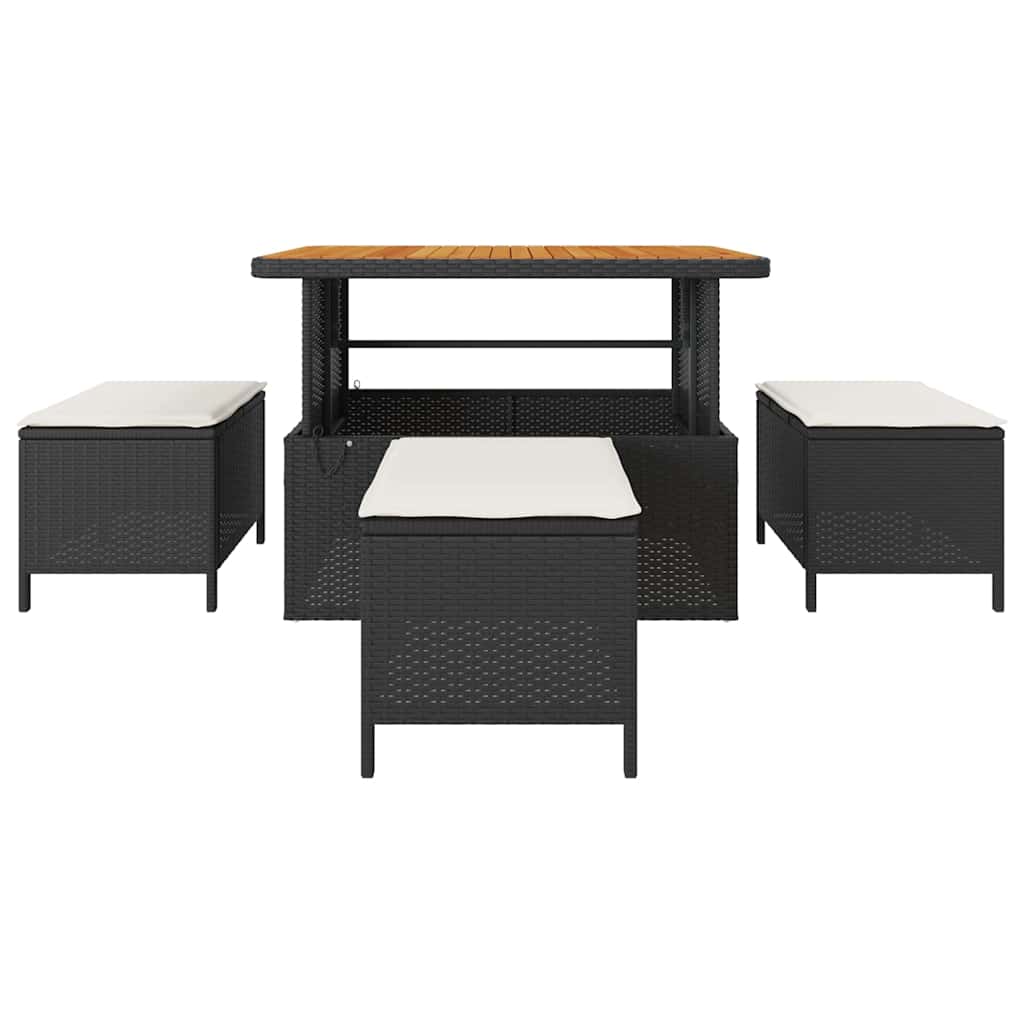 Vrtni set za objed Crna poliratan