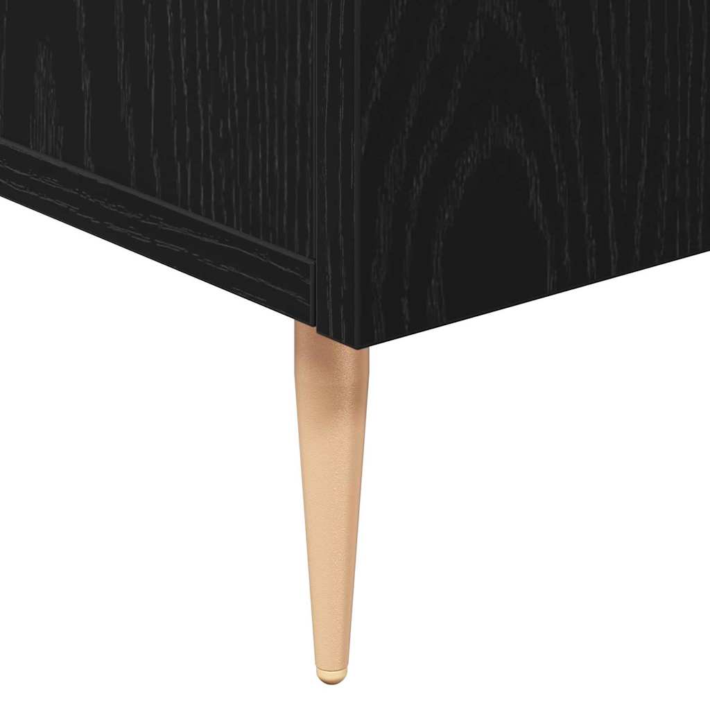 Kreveta Crni hrast 90 x 34 x 80 cm Konstruirano drvo