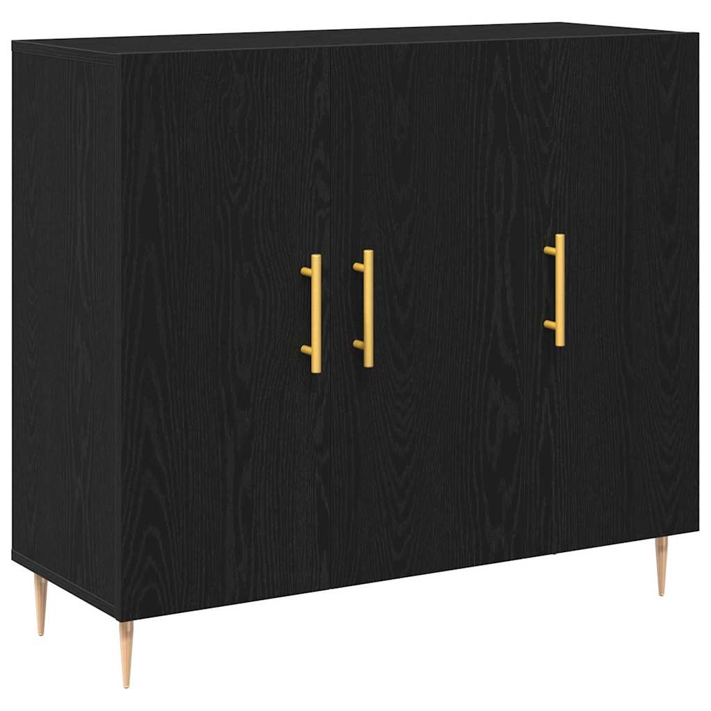 Kreveta Crni hrast 90 x 34 x 80 cm Konstruirano drvo