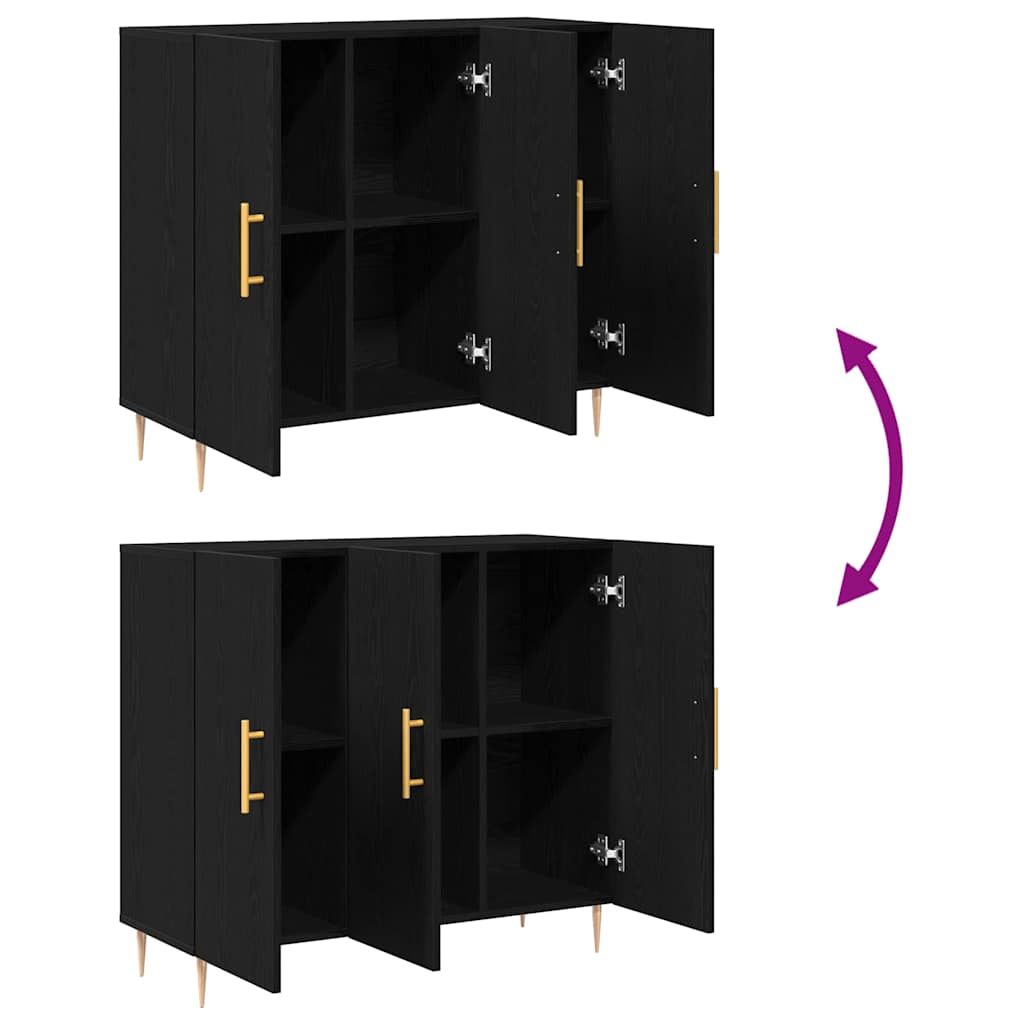 Kreveta Crni hrast 90 x 34 x 80 cm Konstruirano drvo