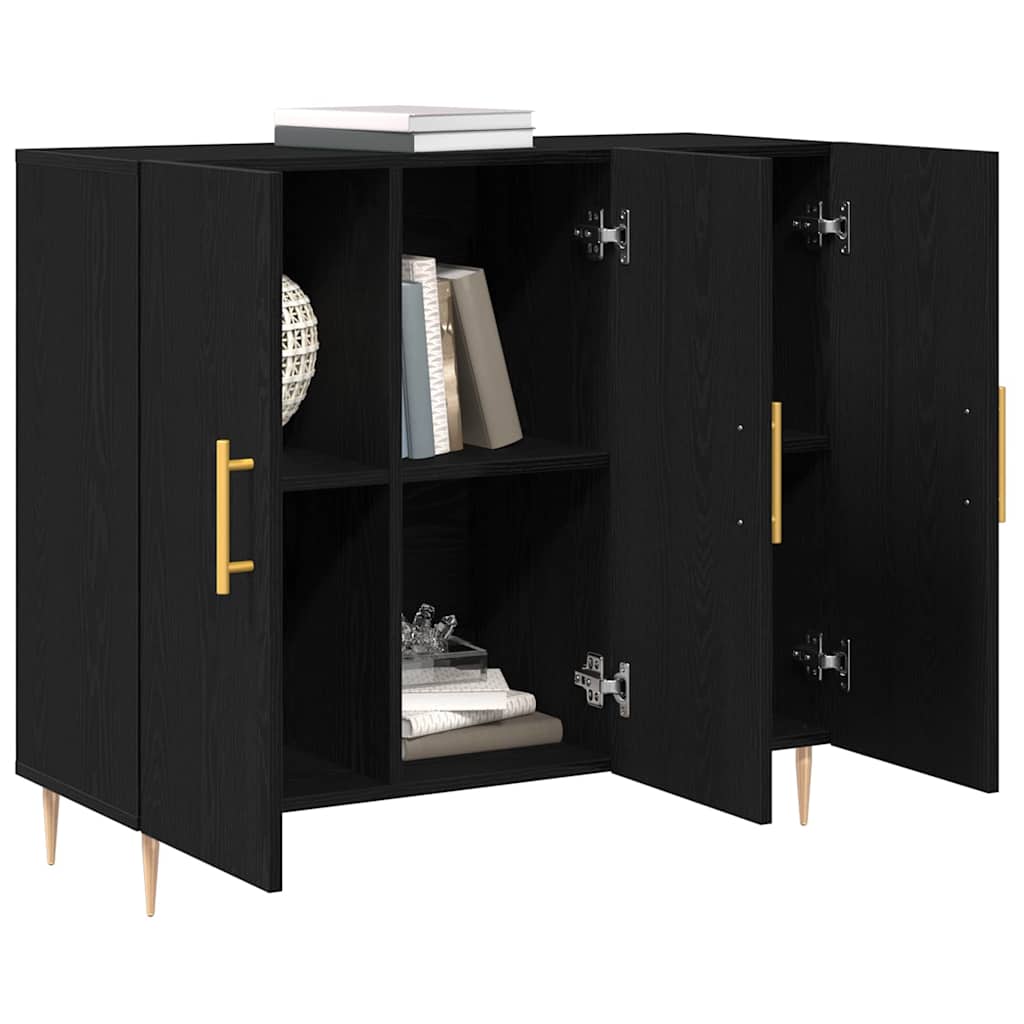Kreveta Crni hrast 90 x 34 x 80 cm Konstruirano drvo