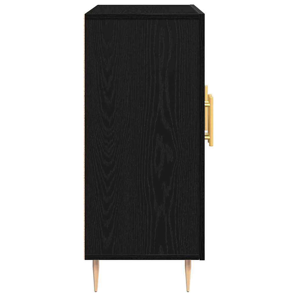 Kreveta Crni hrast 90 x 34 x 80 cm Konstruirano drvo