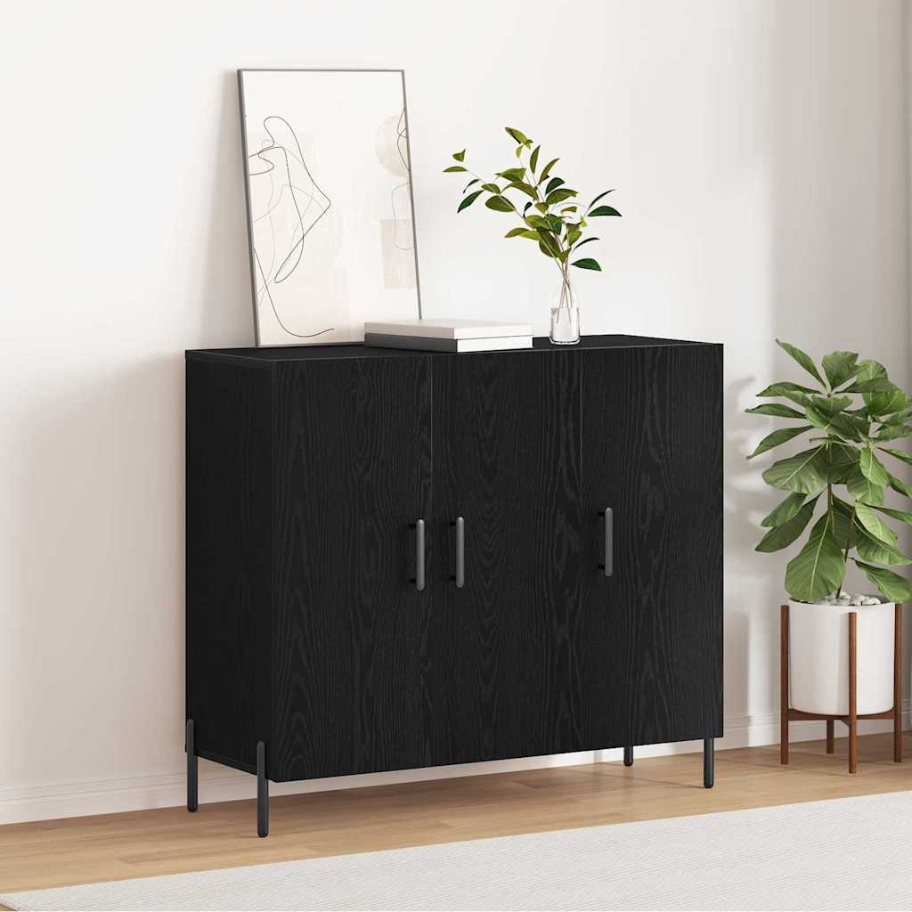 Kreveta Crni hrast 90 x 34 x 80 cm Konstruirano drvo