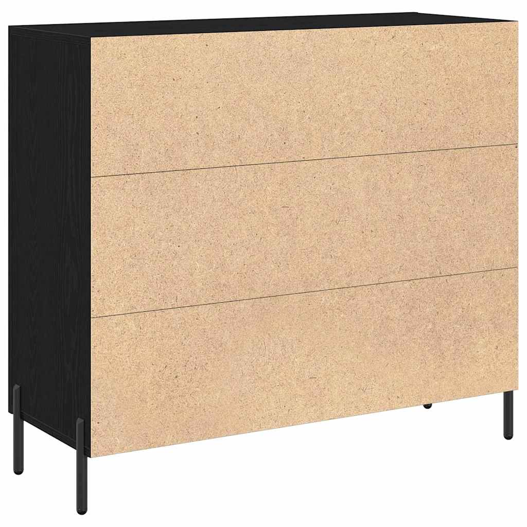 Kreveta Crni hrast 90 x 34 x 80 cm Konstruirano drvo