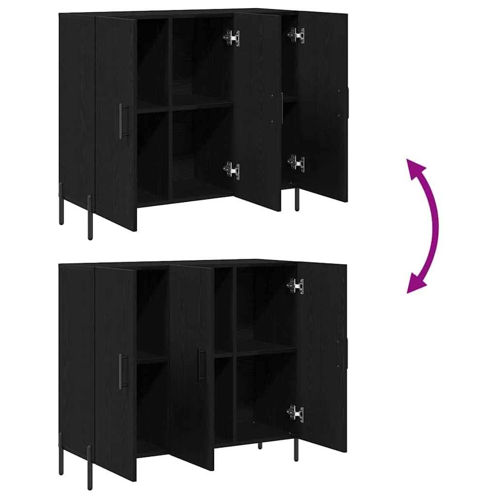 Kreveta Crni hrast 90 x 34 x 80 cm Konstruirano drvo