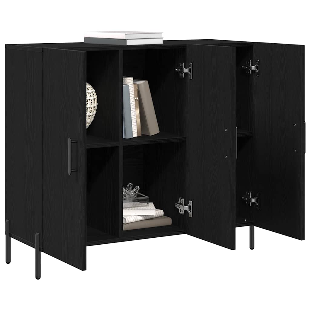 Kreveta Crni hrast 90 x 34 x 80 cm Konstruirano drvo