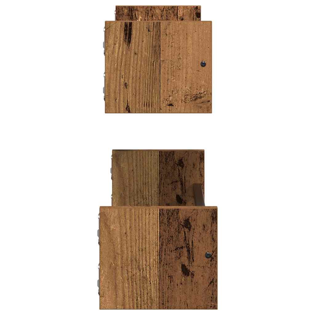 Polica na zidu Zidne 2 pcs Staro drvo 60 x 16 x 14 cm
