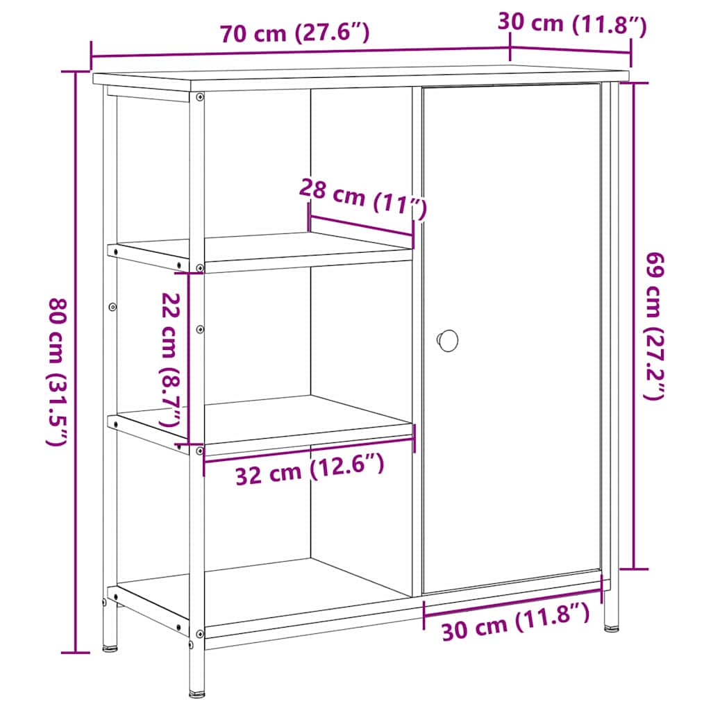 Kreveta Staro drvo 70 x 30 x 80 cm