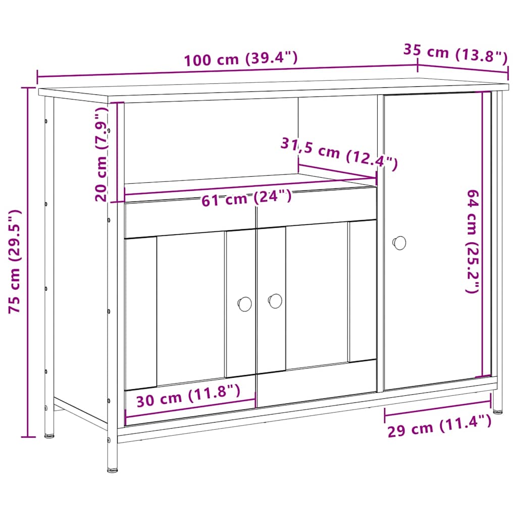Kreveta Staro drvo 100 x 35 x 75 cm