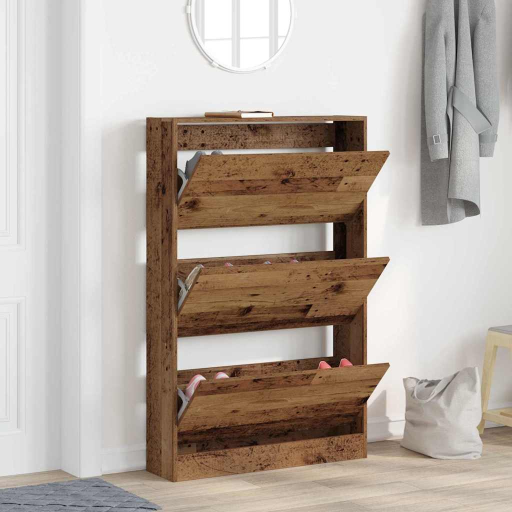 Ormar za cipele Staro drvo 80 x 21 x 125,5 cm Konstruirano drvo