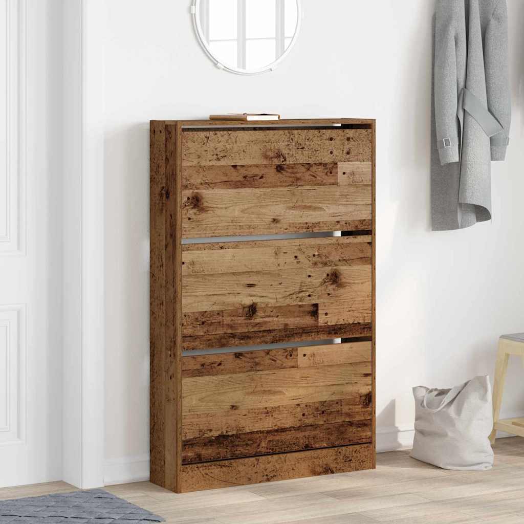 Ormar za cipele Staro drvo 80 x 21 x 125,5 cm Konstruirano drvo