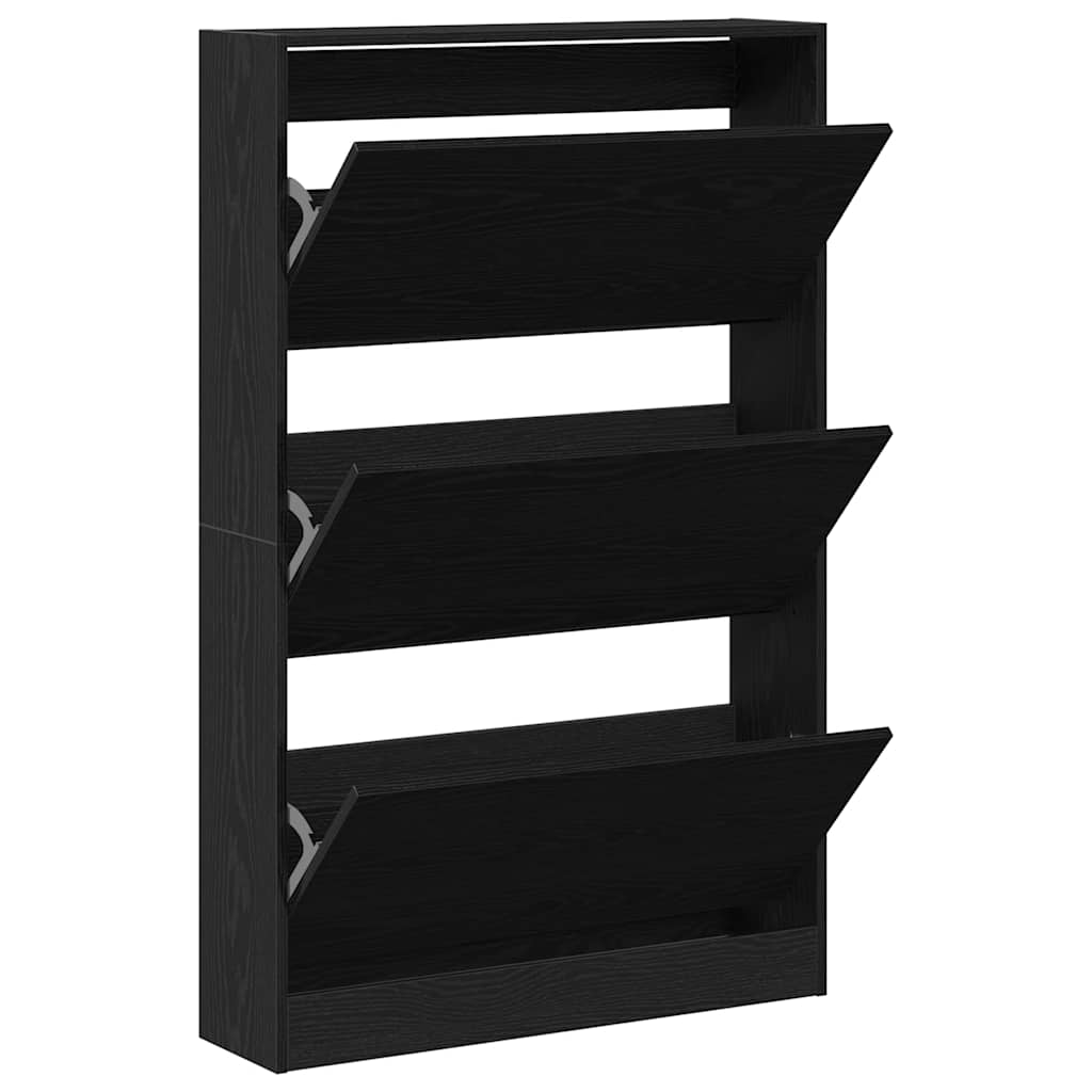 Ormar za cipele Crni hrast 80 x 21 x 125,5 cm Konstruirano drvo