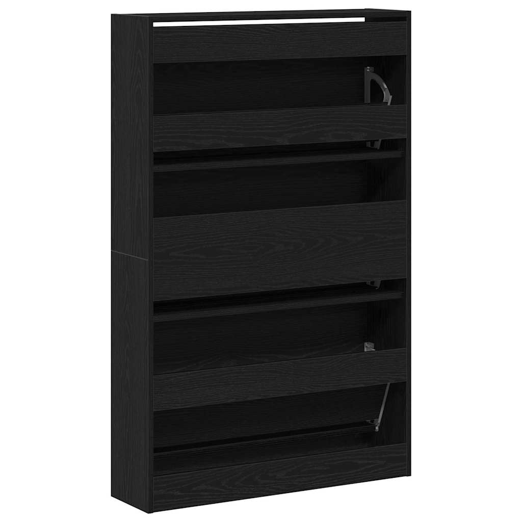 Ormar za cipele Crni hrast 80 x 21 x 125,5 cm Konstruirano drvo