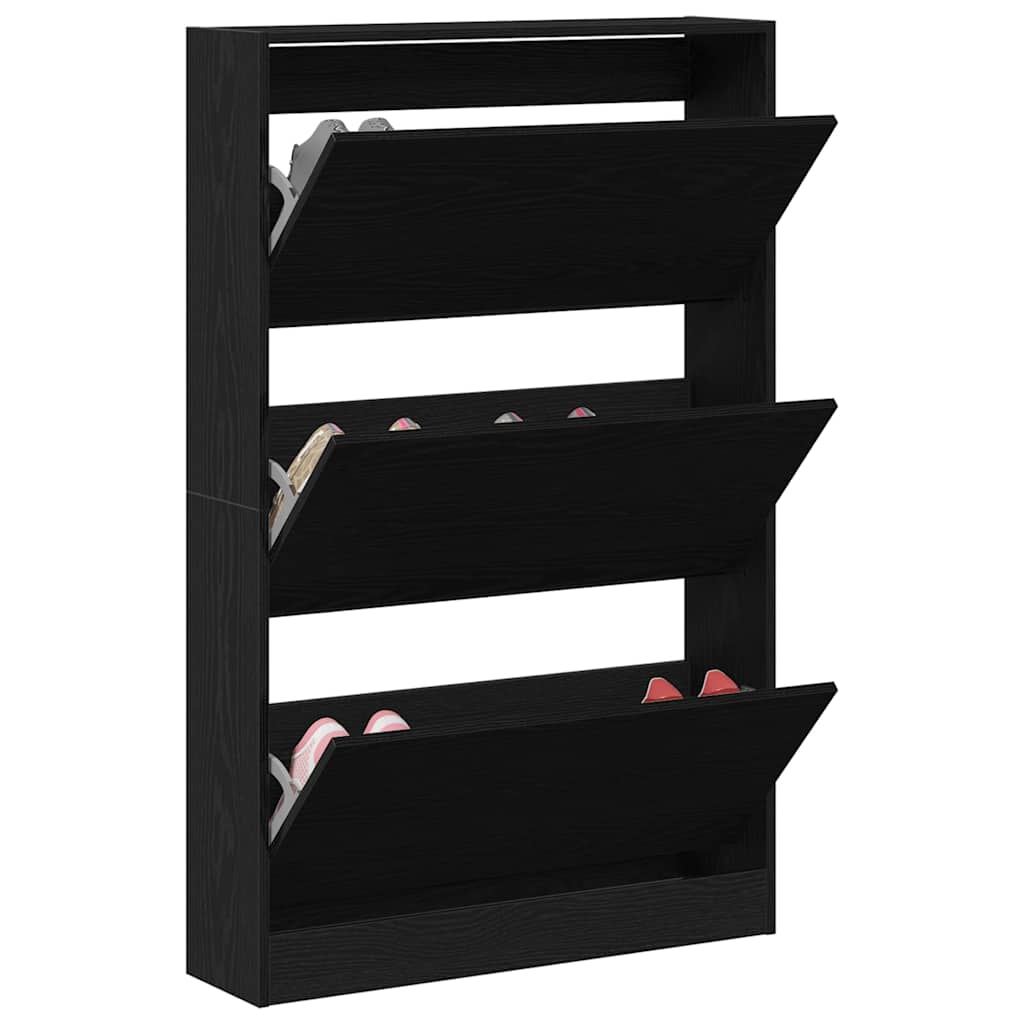 Ormar za cipele Crni hrast 80 x 21 x 125,5 cm Konstruirano drvo