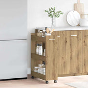 Cabinet s kotačem Umjetnički hrast 60 x 22 x 79 cm