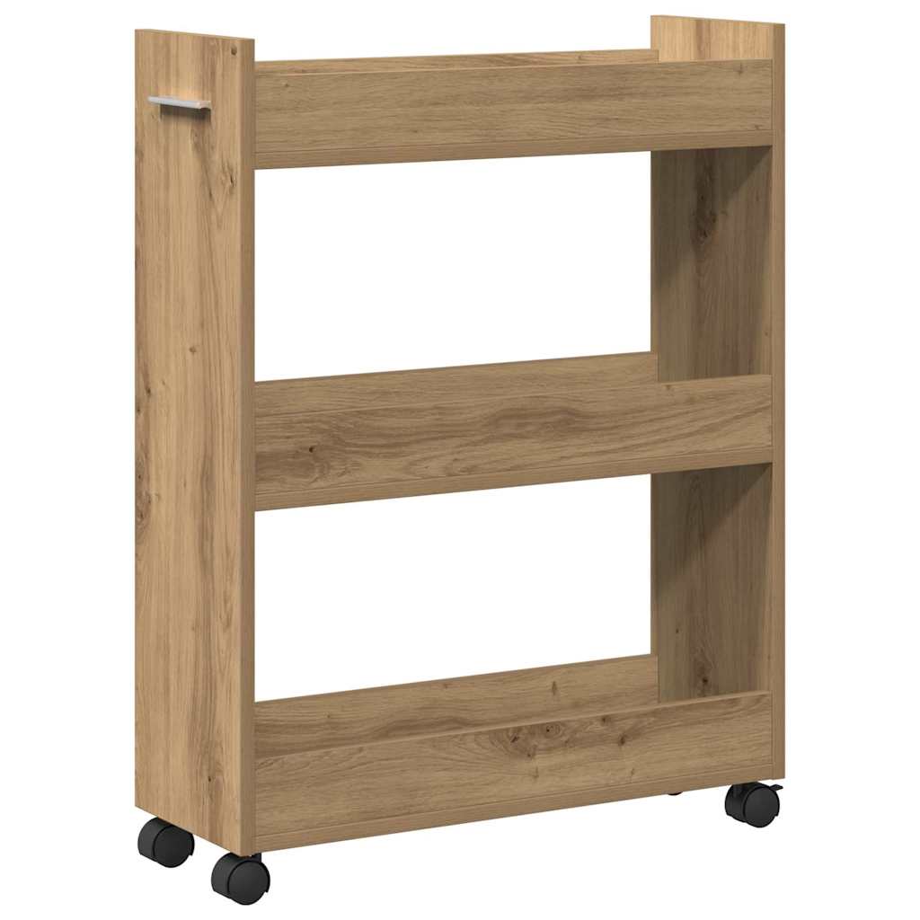 Cabinet s kotačem Umjetnički hrast 60 x 22 x 79 cm