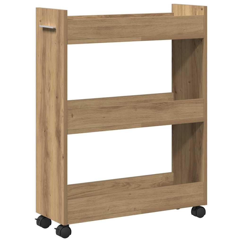 Cabinet s kotačem Umjetnički hrast 60 x 22 x 79 cm