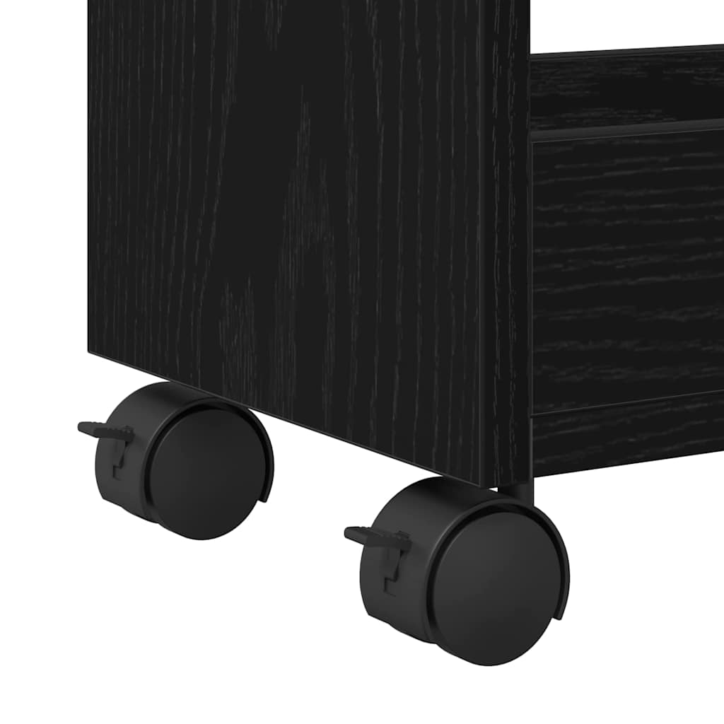 Cabinet s kotačem Crni hrast 60 x 22 x 79 cm