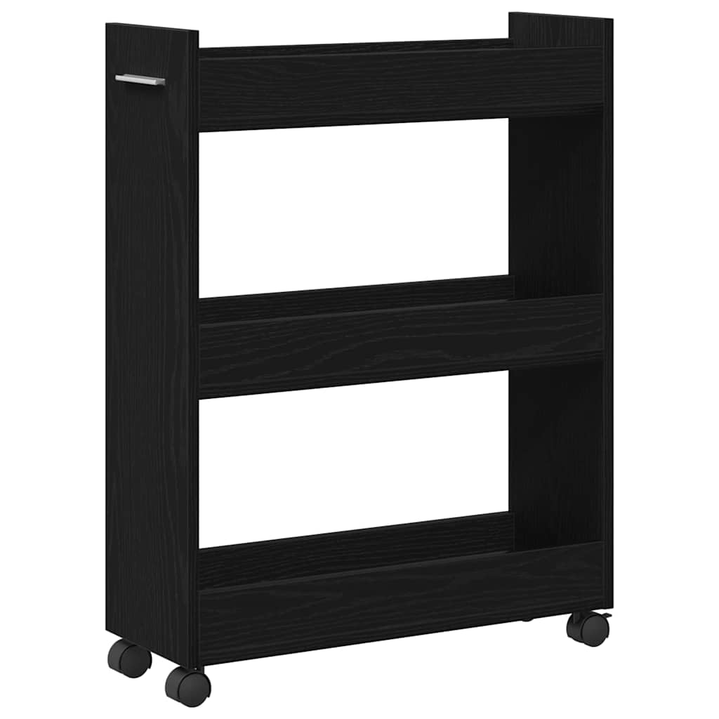 Cabinet s kotačem Crni hrast 60 x 22 x 79 cm