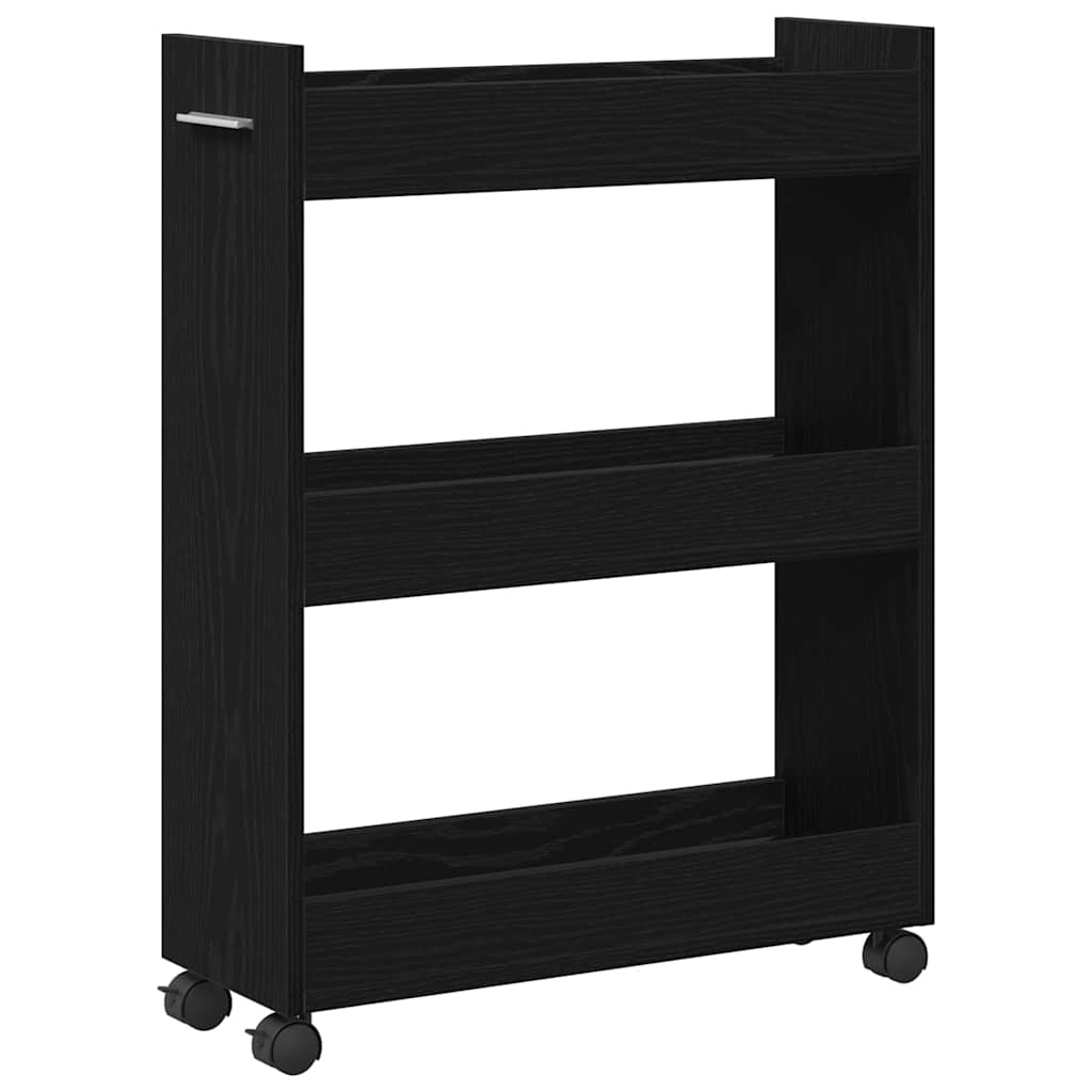Cabinet s kotačem Crni hrast 60 x 22 x 79 cm