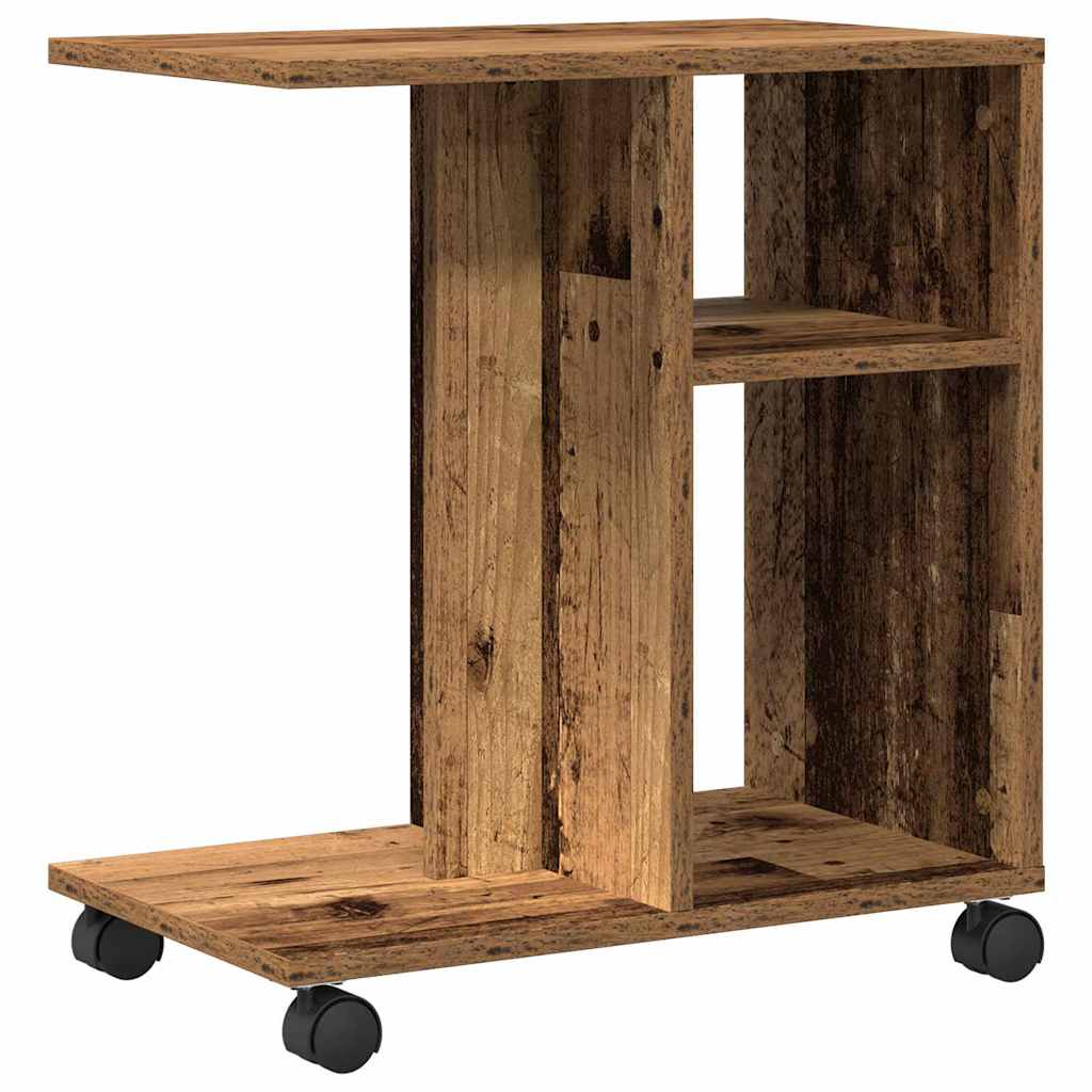 Stolić s policom Staro drvo 50 x 30 x 55 cm Konstruirano drvo