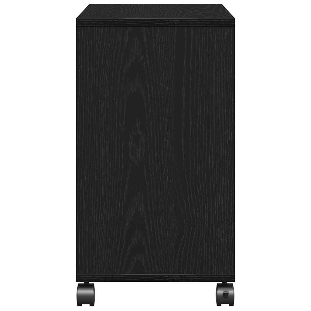 Stolić s policom Crni hrast 50 x 30 x 55 cm Konstruirano drvo