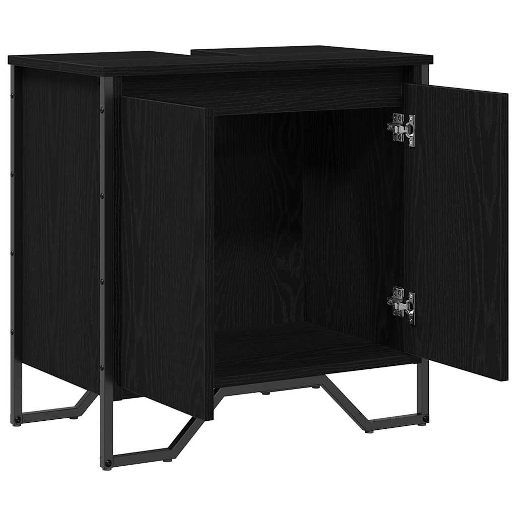 Kupaonski ormarić za sudoper Crni hrast 60 x 35 x 60 cm