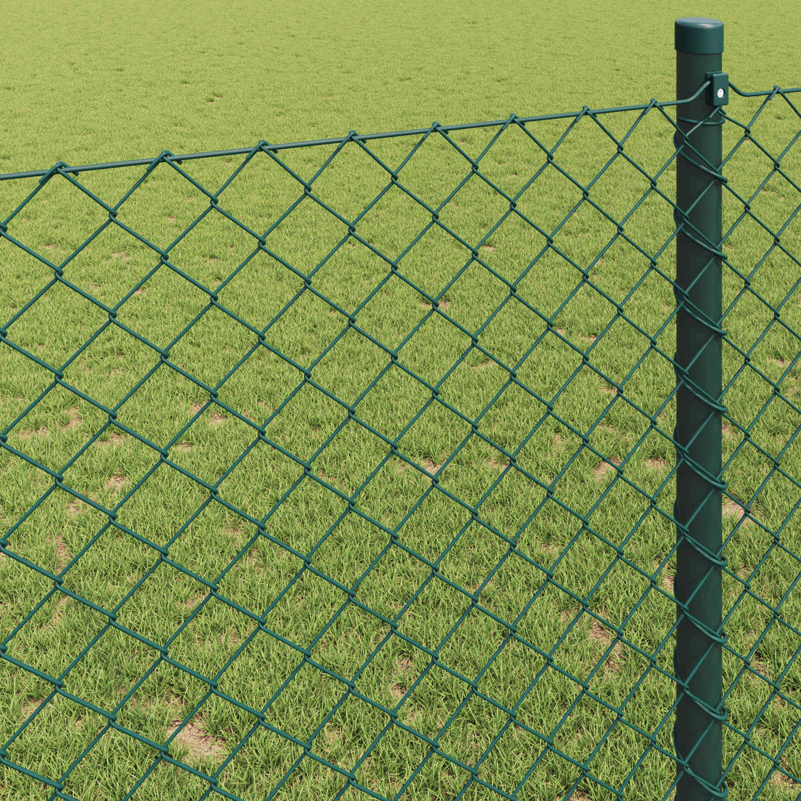 Ograda od lančane veze 10 x 1,6 m Čelik Zelena