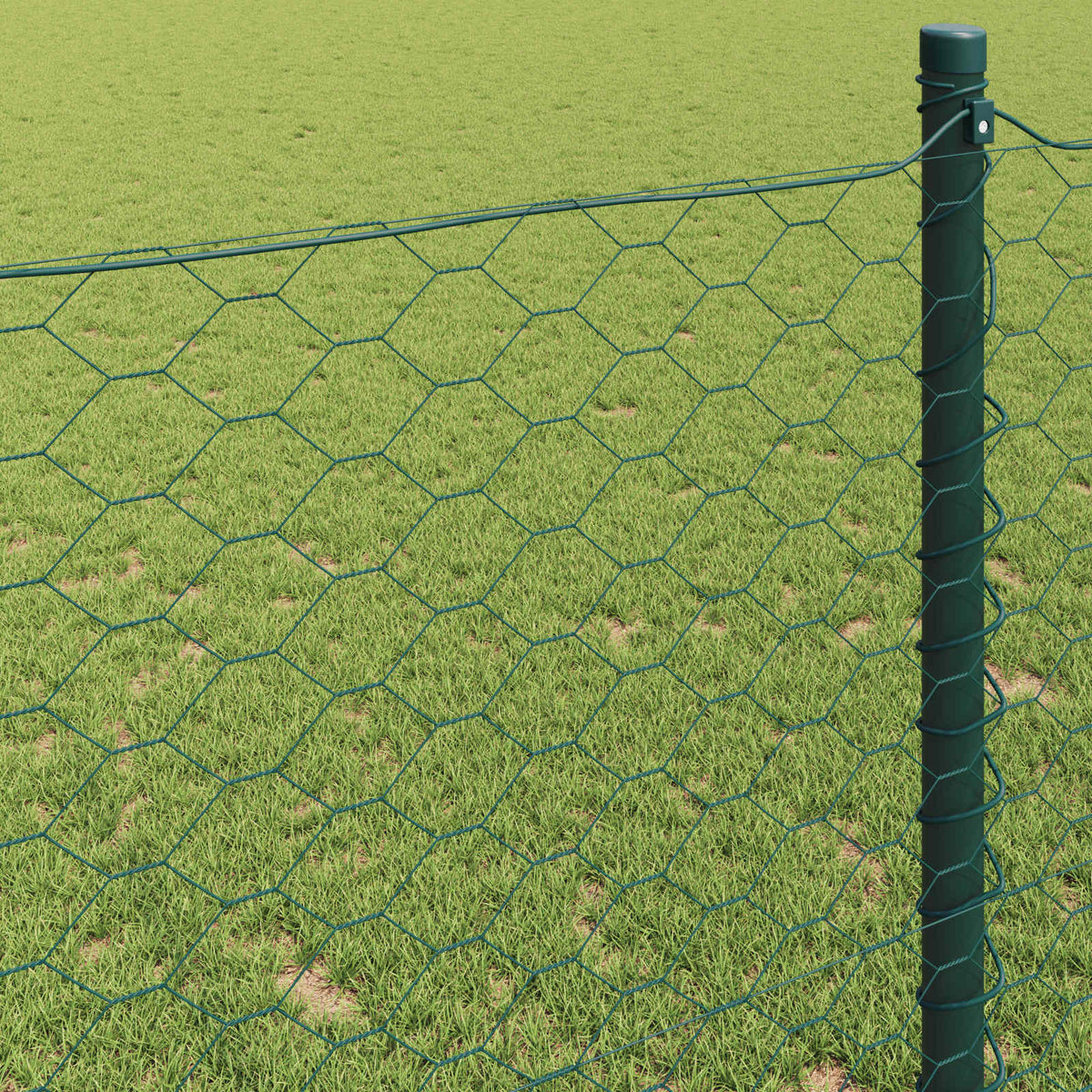 Heksagonalna ograda 0,5 x 10 m PVC Zelena